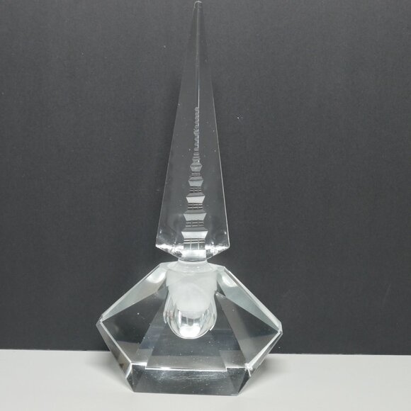 8 3/4 Inch Hoya 3D Pagoda Stopper Crystal Scent Bottle Vintage Japan PLEASE READ - Picture 4 of 7